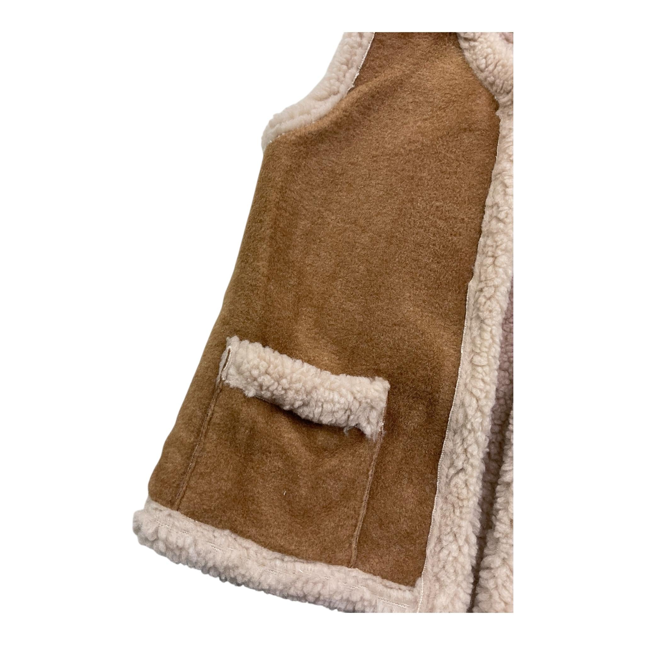 ZHOE & TOBIAH giubbino smanicato tinta unita con pelliccia Cammello per Bambina WWT10JX CAMMELLO ZHOE & TOBIAH 