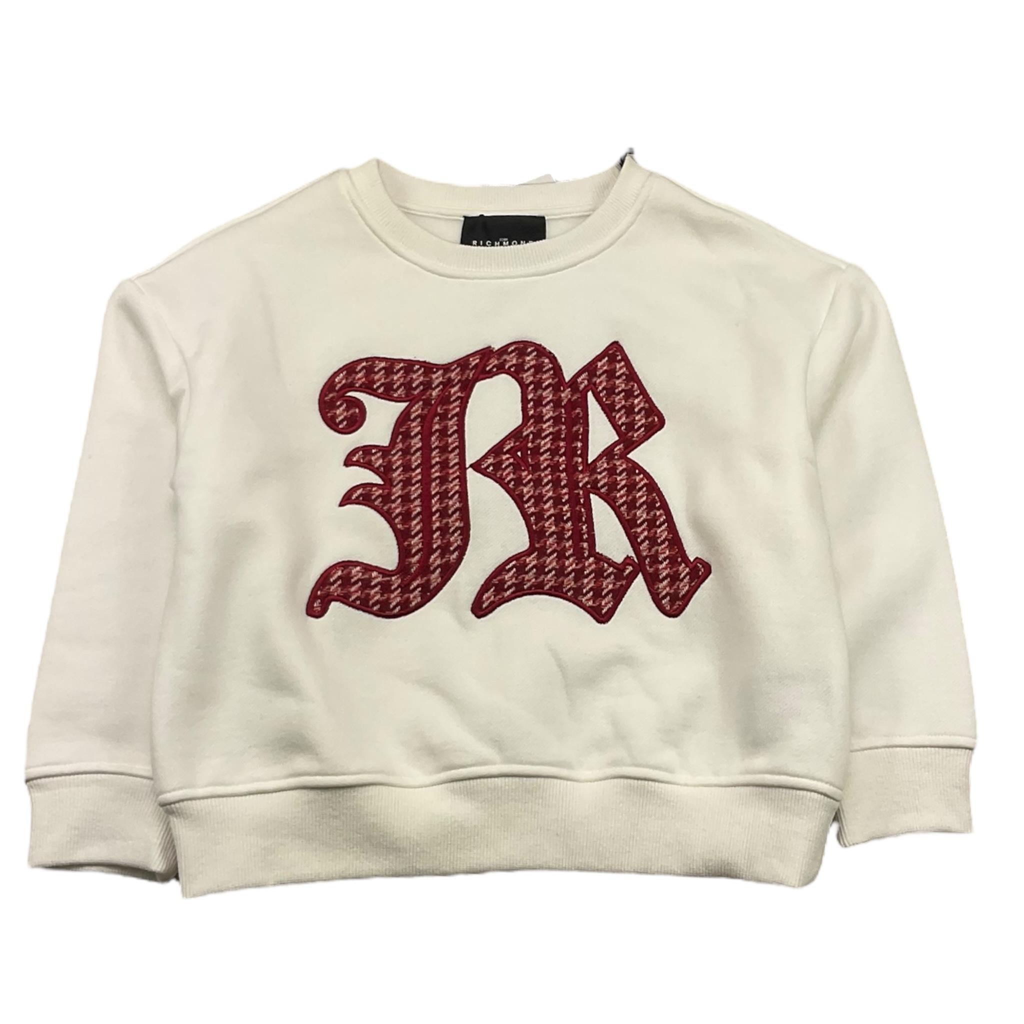 JOHN RICHMOND felpa chiusa girocollo tinta unita con stampa Bianco per Bambina RGA25075FE BIANCO JOHN RICHMOND 