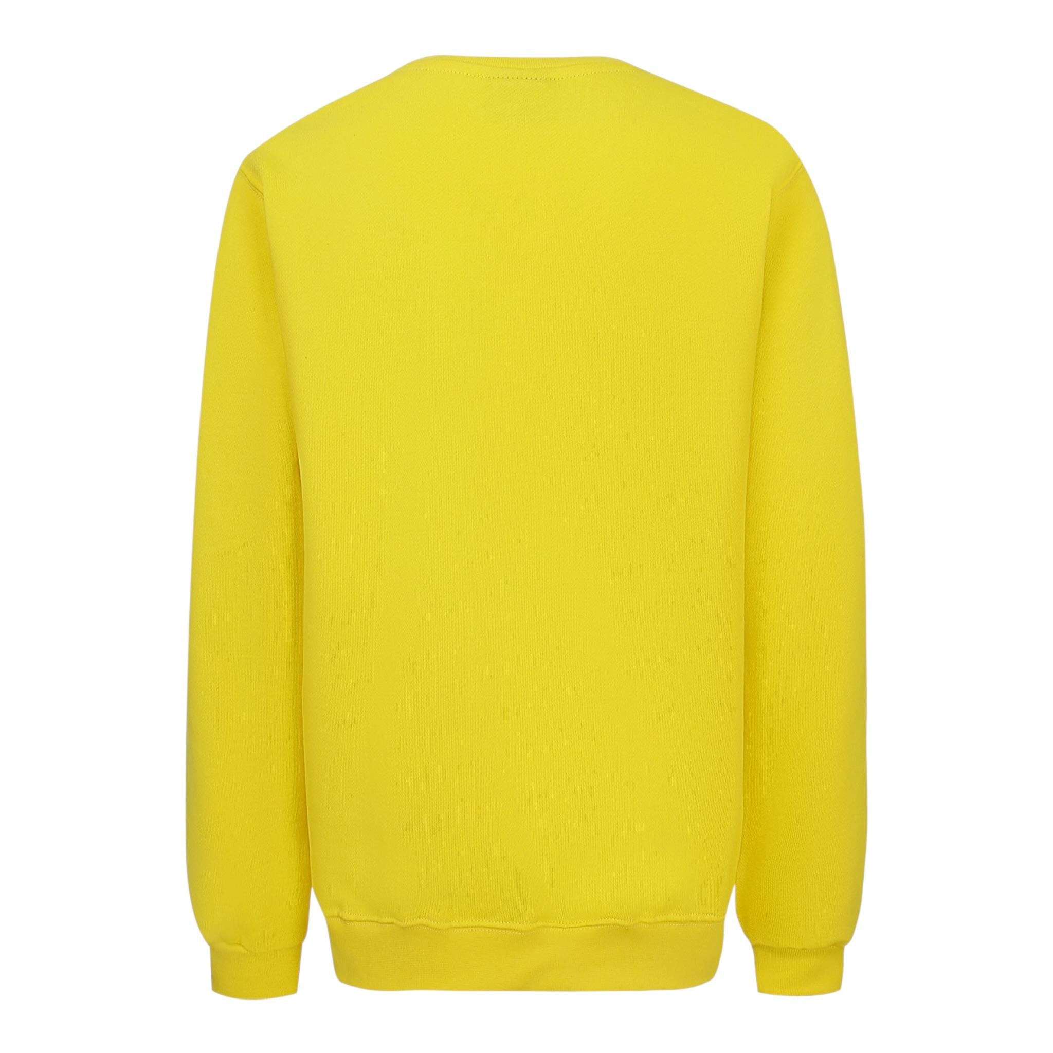 Disclaimer Felpa Chiusa Girocollo Tinta Unita con Logo per Bambino 25EDK58430X GIALLO DISCLAIMER 