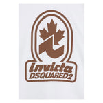 Dsquared2 Felpa Chiusa con Cappuccio Tinta Unita con Stampa,Collaborazione con Invicta per Bambino DQ2907X BIANCO DSQUARED2 