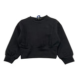 PICCOLA LUDO felpa modello crop tinta unita Nero per Neonata BS9WB044N NERO PICCOLA LUDO 