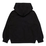 Diesel Felpa tinta unita con Cappuccio Nero per Bambina J02014 NERO DIESEL 