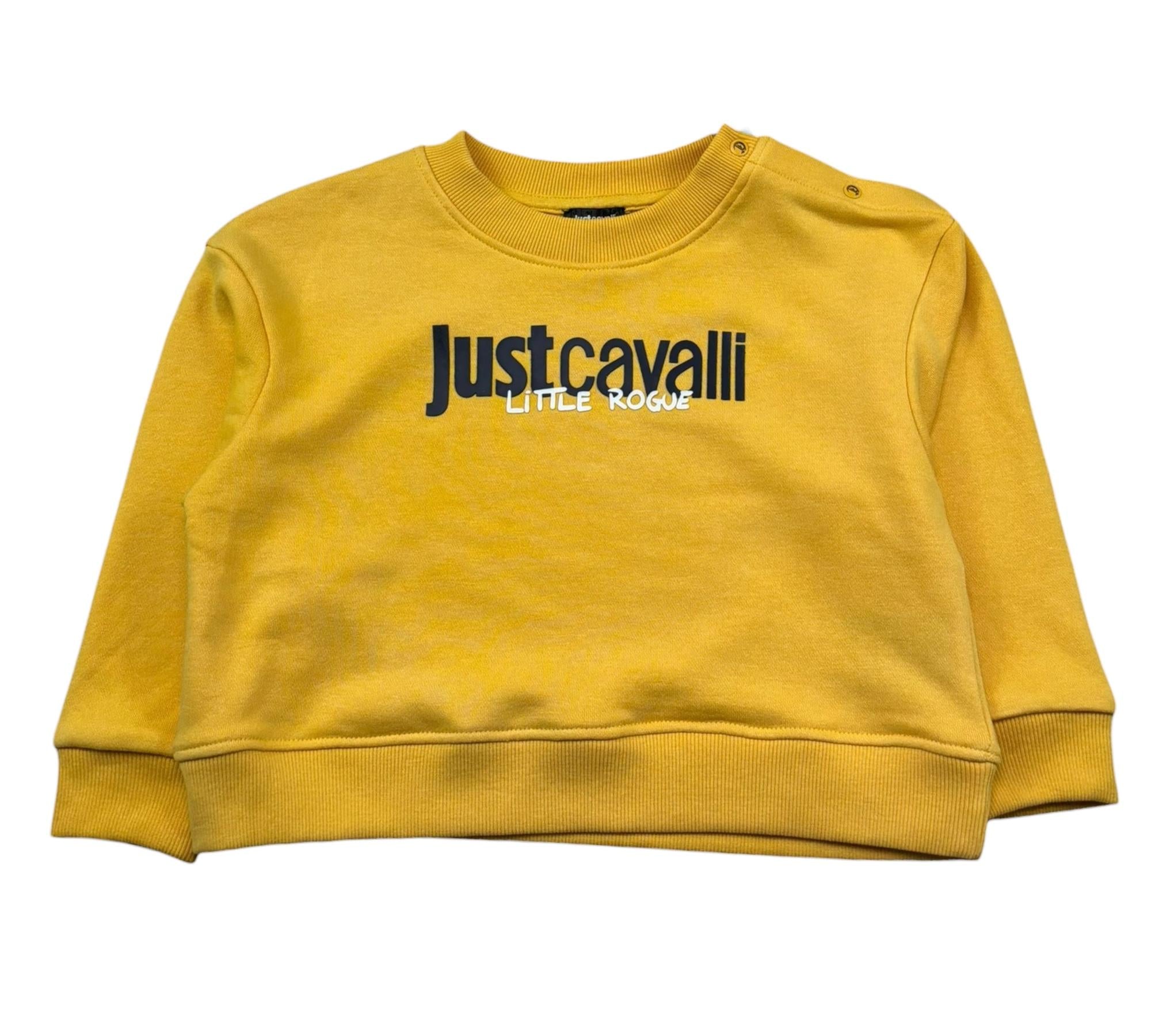 Trussardi Felpa Chiusa Girocollo Tinta Unita con Logo per Neonato JIP26080FE GIALLO TRUSSARDI 