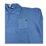 DONDUP maglia tinta unita con colletto e taschino Azzurro per Bambino DMMA011 AZZURRO DONDUP 