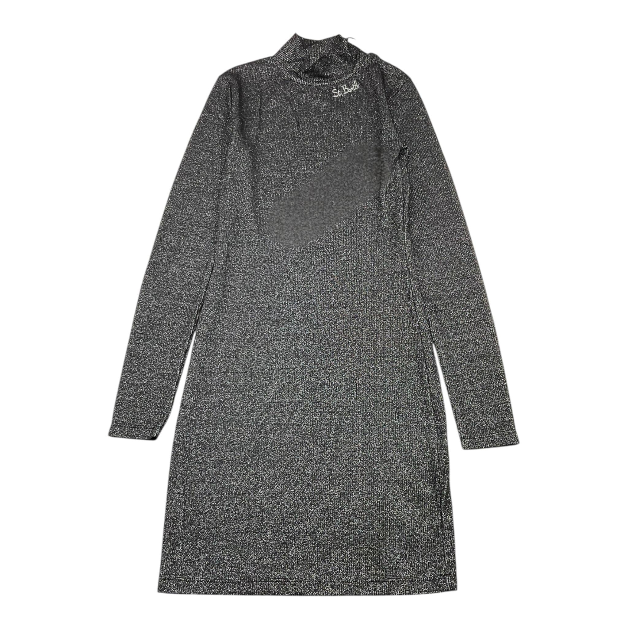 SAINT BARTH abito tinta unita mezzo collo Nero per Bambina LDA002 NERO SAINT BARTH 