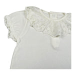 Calamaro Body Mezza Manica Tinta Unita con Colletto per Neonata 19109 PANNA CALAMARO 