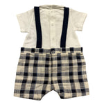 Lalalu' Pagliaccetto Mezza Manica Bicolore per Neonato PAL006P BIANCO/BLU LALALU' 