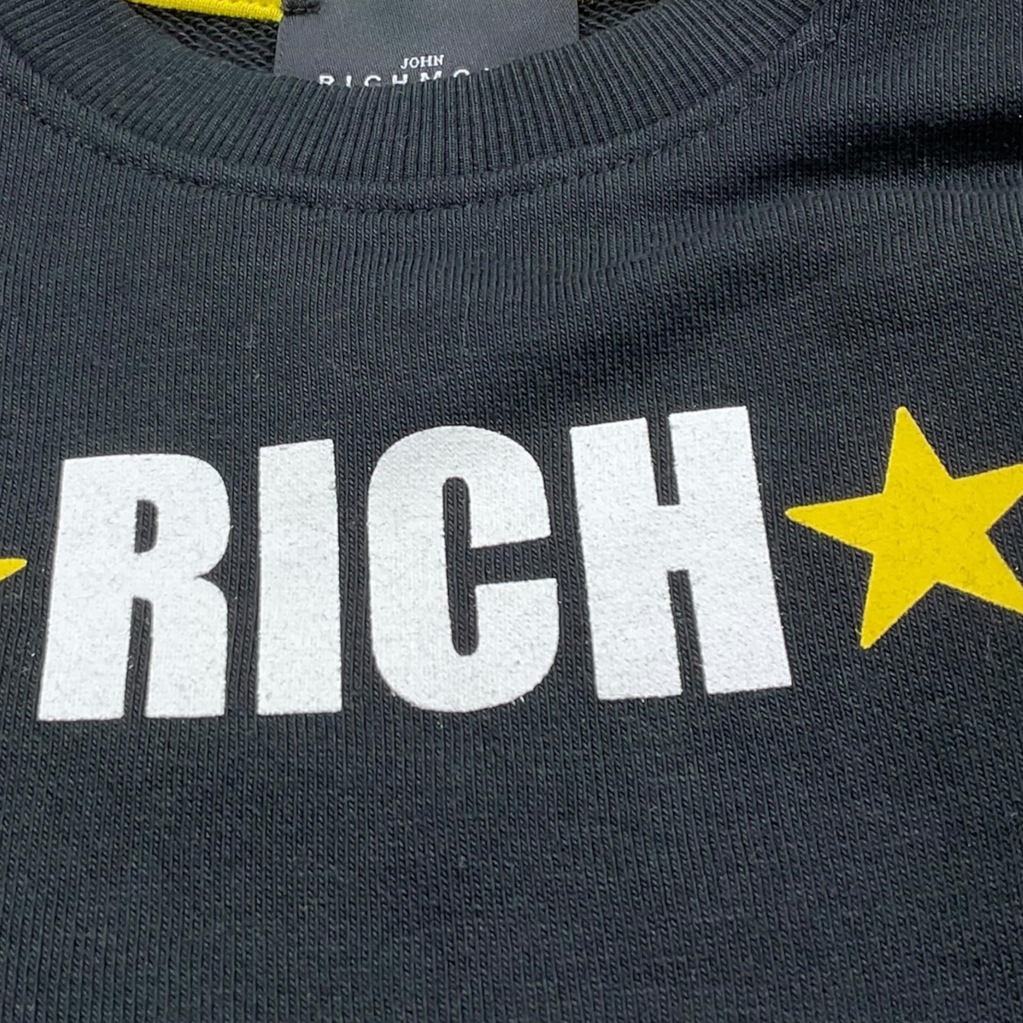 JOHN RICHMOND felpa girocollo tinta unita con stampa Nero per Neonato RIA24064FE NERO JOHN RICHMOND 