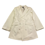 Petit Posh Giacca Tinta Unita Doppiopetto per Bambina GFJS25047GC PANNA PETIT POSH 