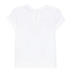 Monnalisa T-Shirt Girocollo Tinta Unita con Stampa per Neonata 39E614 BIANCO MONNALISA 