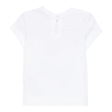Monnalisa T-Shirt Girocollo Tinta Unita con Stampa per Neonata 39E614 BIANCO MONNALISA 
