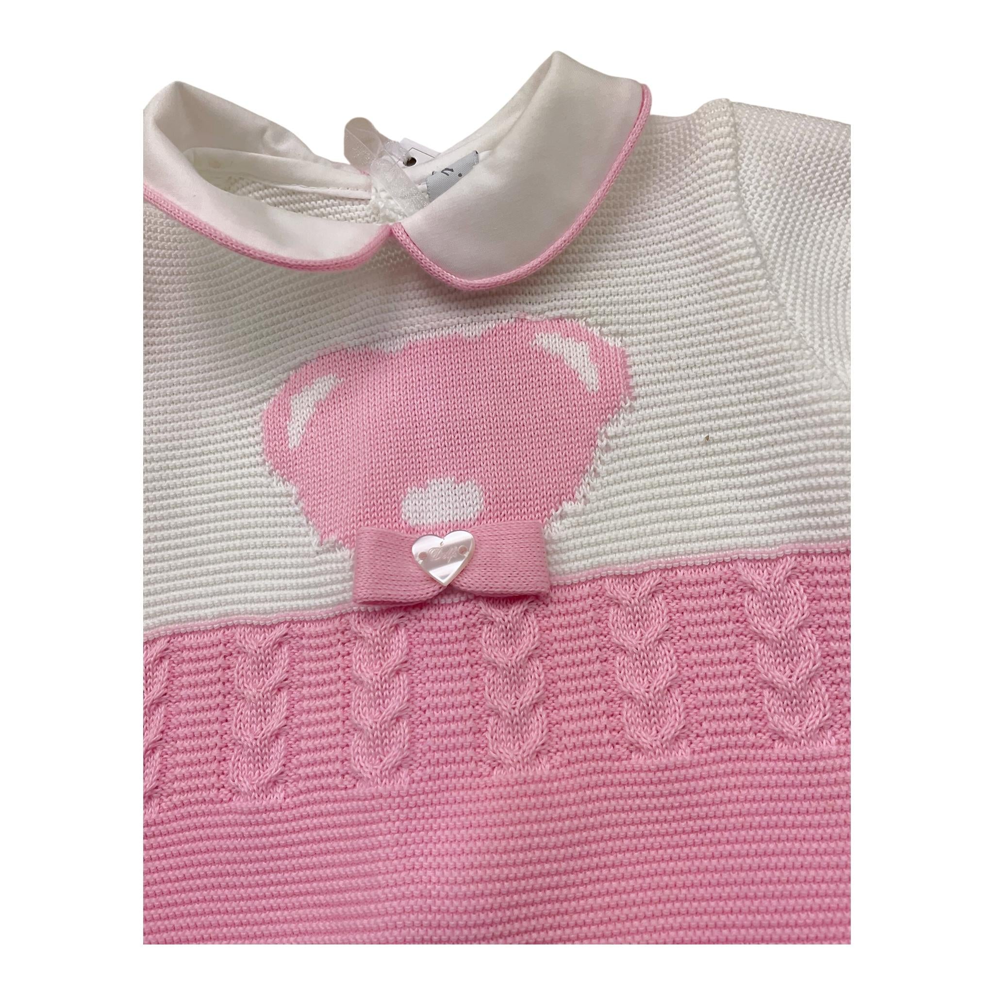 I Delfi Pagliaccetto Bicolore con Logo per Neonata 25P5028 BIANCO/ROSA I DELFI 