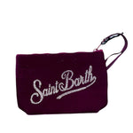 Saint Barth Pochette Tinta Unita con Stampa per Bambina ALINEVELVET VIOLA SAINT BARTH 