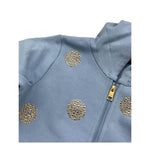 LIU JO felpa con zip e cappuccio tinta unita con brillantini Azzurro per Bambina KF4058 AZZURRO LIU JO 