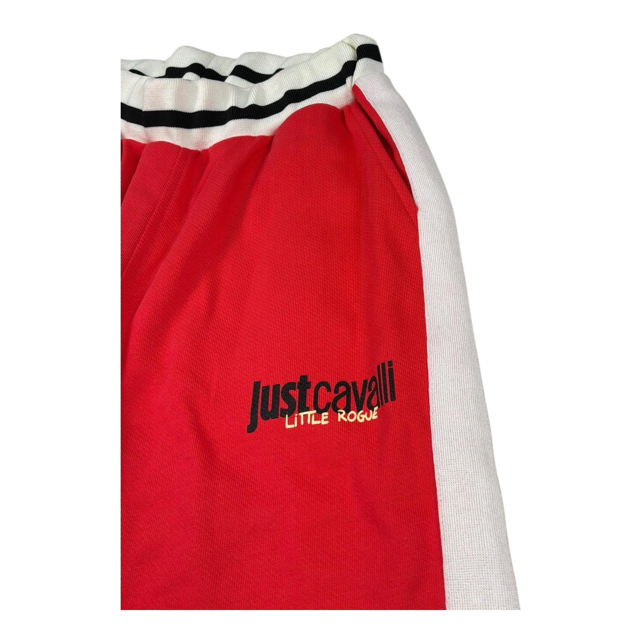 Just Cavalli Pantalone Modello Palazzo Tinta Unita con Profili In Contrasto per Bambina JGP26125PA CORALLO JUST CAVALLI 