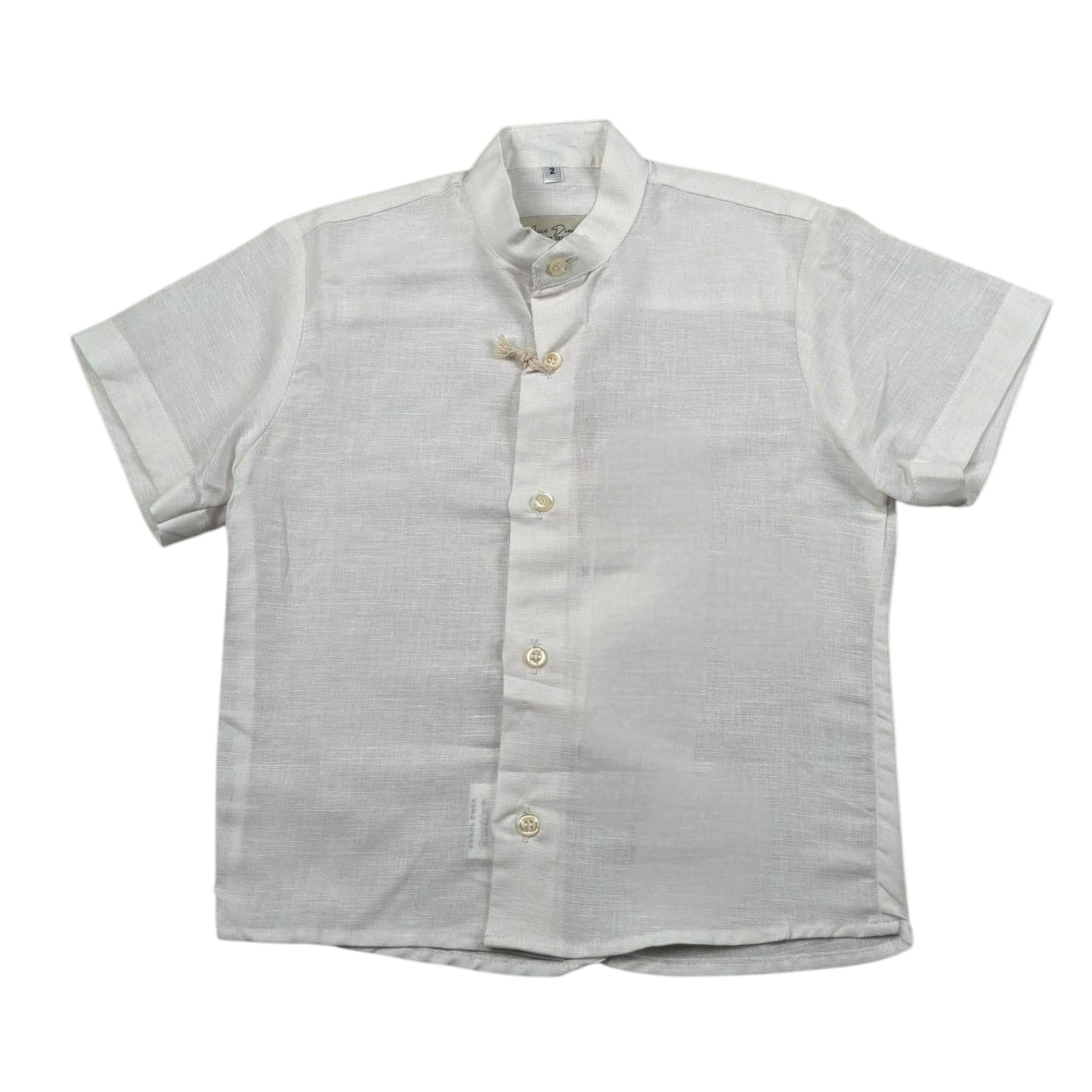 Louis Dieudonne' Camicia Mezza Manica Tinta Unita per Neonato LD03N PANNA LOUIS DIEUDONNE' 