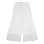 Monnalisa Pantalone Tinta Unita con Elastico In Vita per Bambina 79E400X BIANCO MONNALISA 
