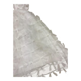 La Stupenderia Set Abito Cerimonia-Culotte Tinta Unita per Neonata CBAB54 BIANCO LA STUPENDERIA 