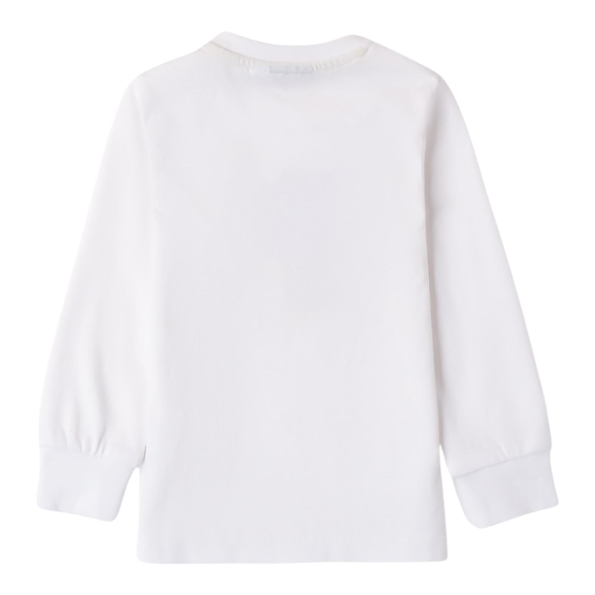 SARABANDA shirt girocollo tinta unita con stampa Bianco per Neonato A0100 BIANCO SARABANDA 