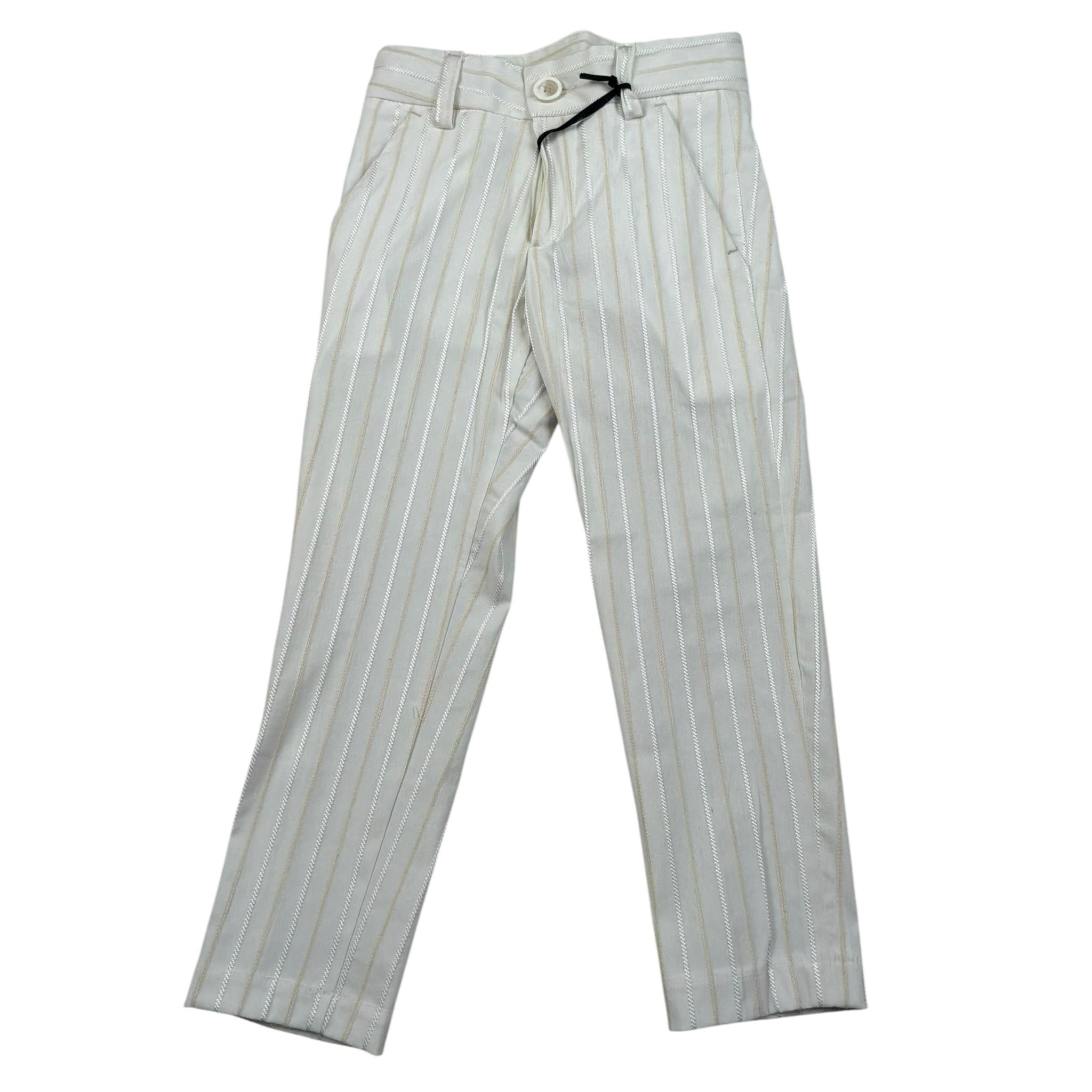 Emanuel Pris Pantalone Tinta Unita con Girovita Regolabile per Neonata EPT6200BN PANNA EMANUEL PRIS 