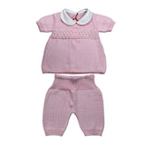Scaldacuore Completo 2 Pezzi T-Shirt-Short In Maglia per Neonata PS07PCORPE24 ROSA SCALDACUORE 