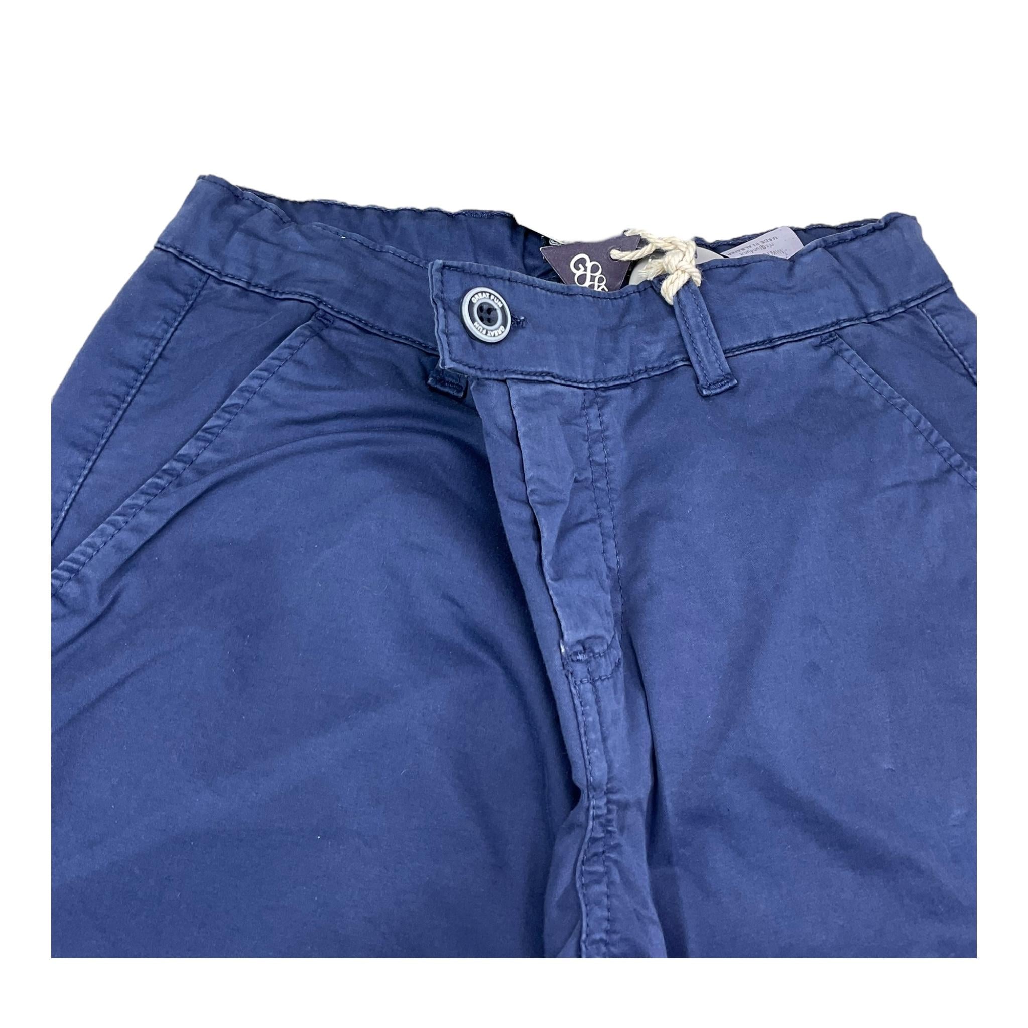 Great Fun Pantalone Tinta Unita con Girovita Regolabile per Bambino PNMJPT0585 BLU GREAT FUN 