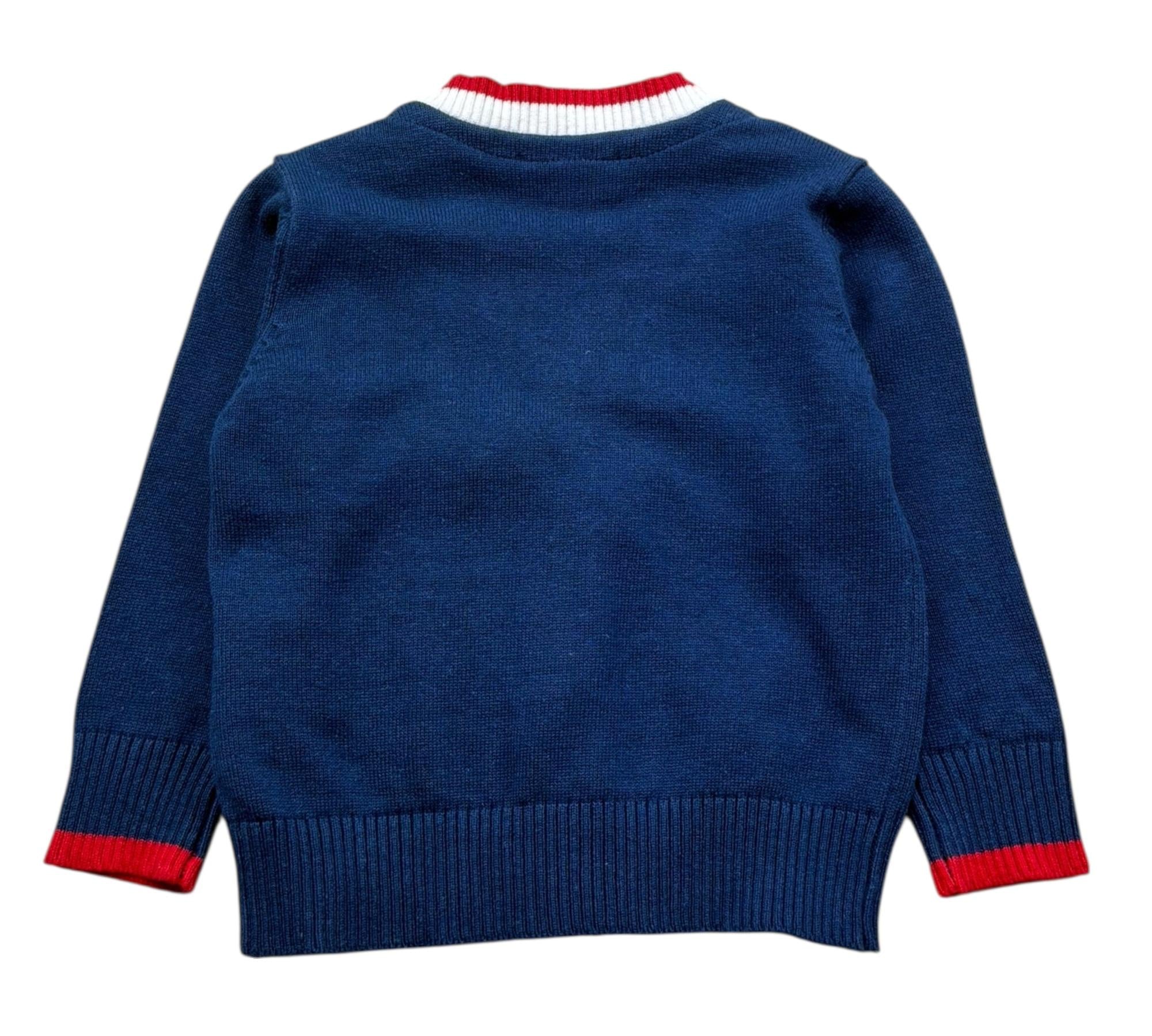 Trussardi Cardigan Tinta Unita Scollo A V per Neonato TIP26007CD BLU TRUSSARDI 