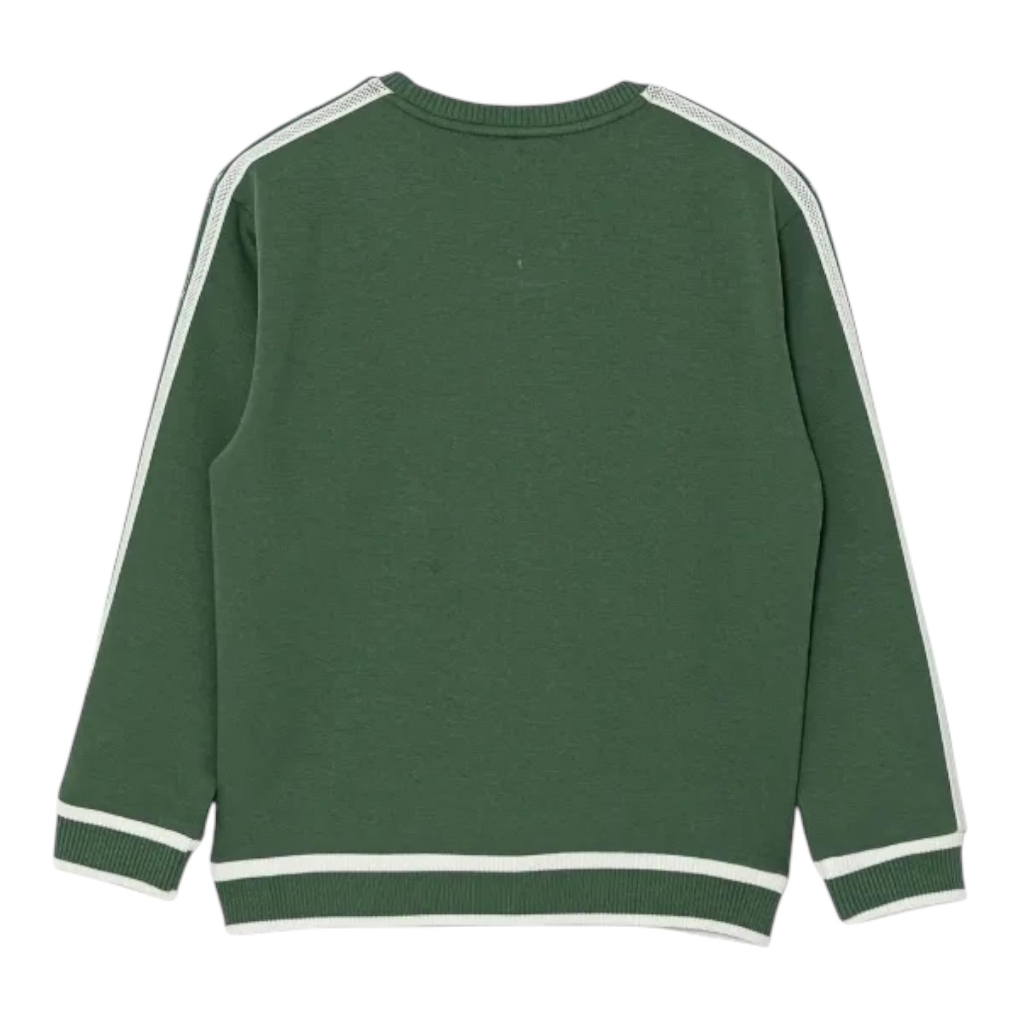 Emporio Armani Felpa Girocollo Tinta Unita  per Bambino EB000146 VERDE EMPORIO ARMANI 