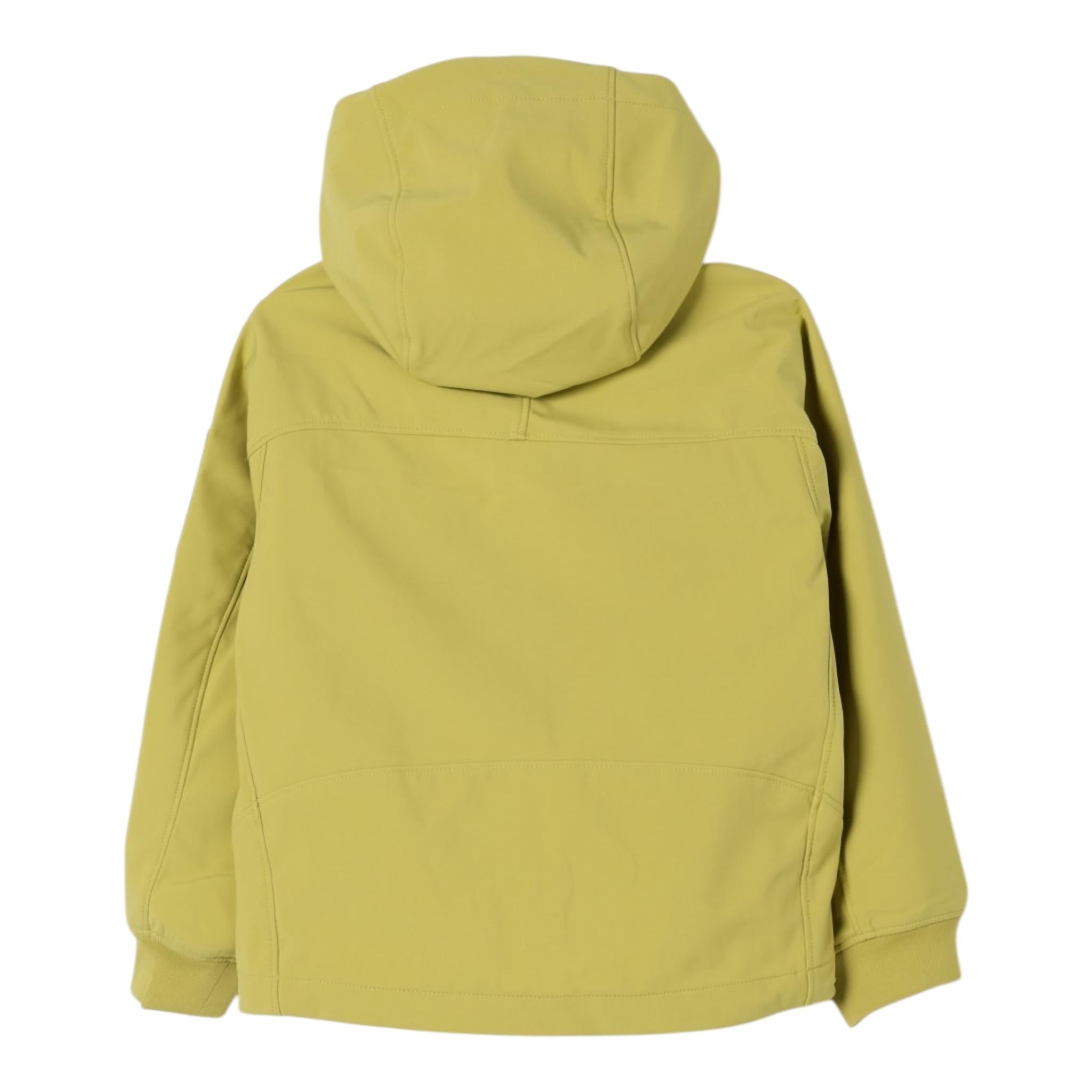 C.P. Company Giubbino Tinta Unita con Zip E Cappuccio per Bambino CUS00V VERDE ACIDO C.P. COMPANY 