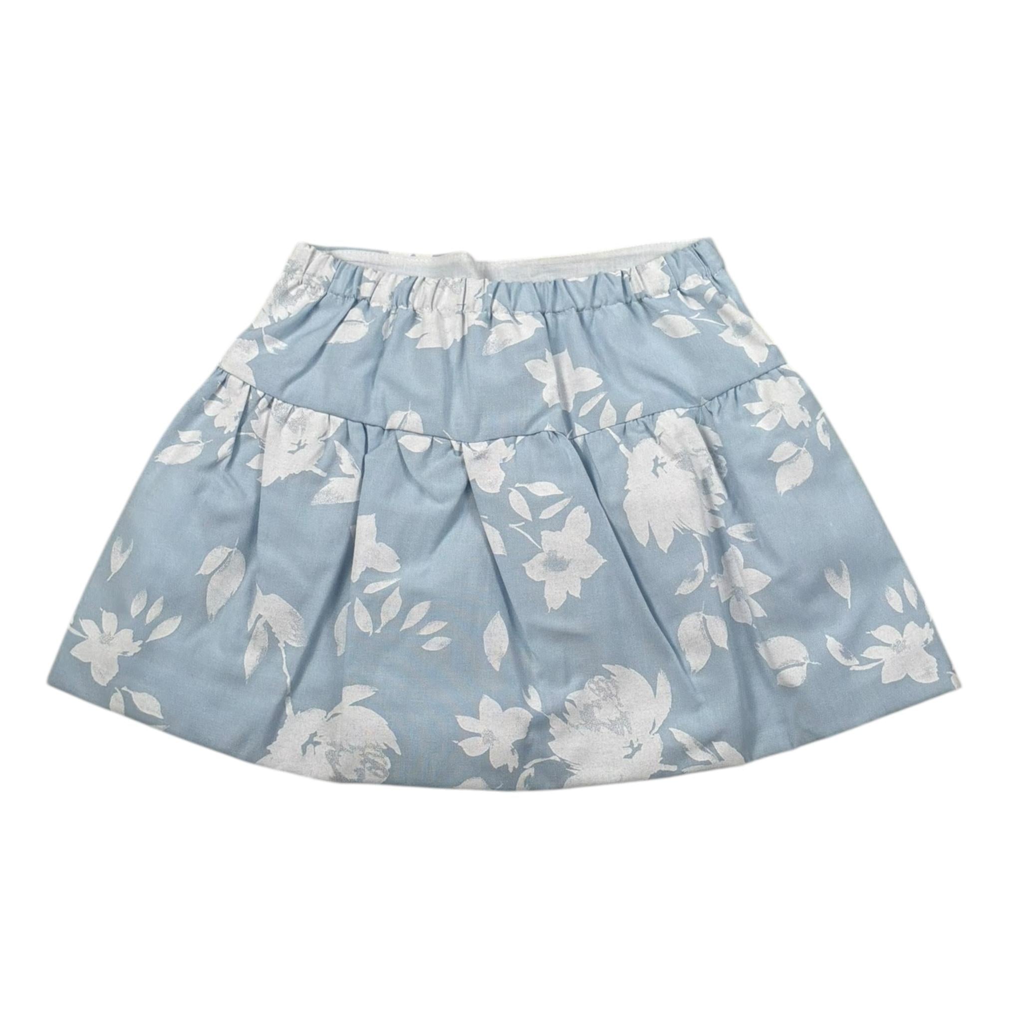 M+E' Gonna Tinta Unita con Stampe per Bambina UE1086 AZZURRO M+E' 