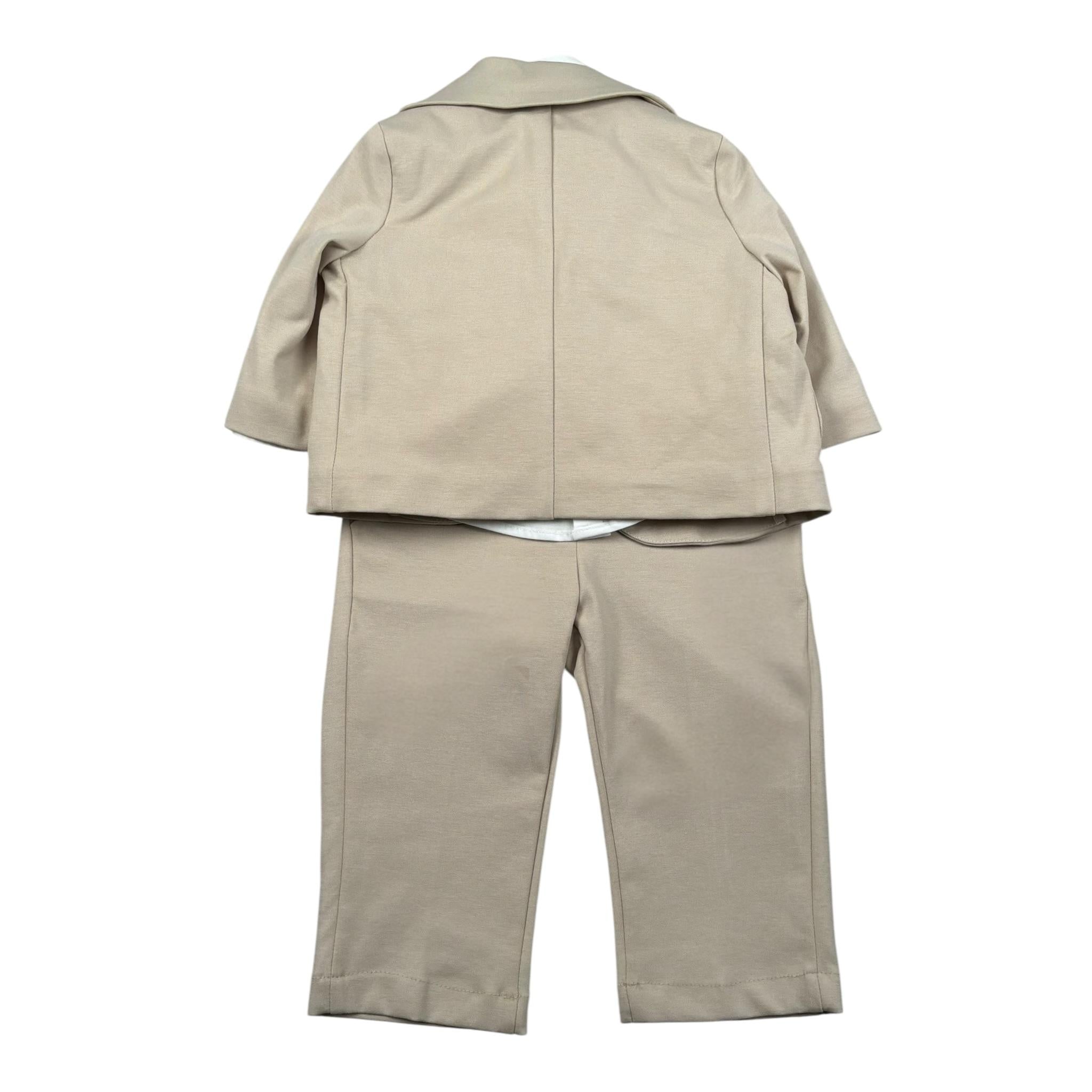 Le Bebe Completo 4 Pezzi Giacca-Pantalone-Camicia-Papillon per Neonato LBB5003 BEIGE LE BEBE 