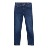 Tommy Hilfiger Jeans Tinta Unita con Girovita Regolabile per Bambino KB0KB09041 BLU TOMMY HILFIGER 