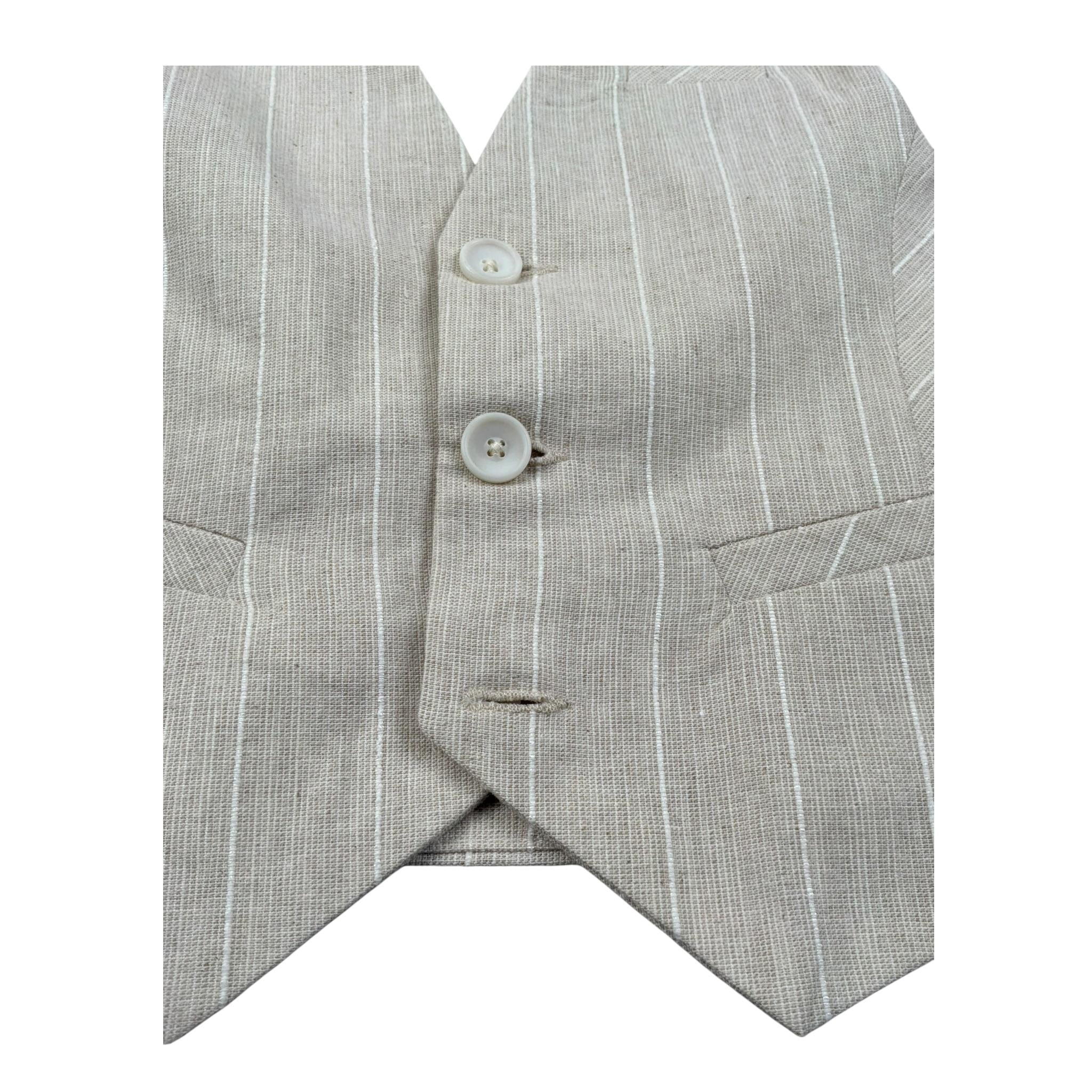 Manuel & Frank Gilet Tinta Unita con Fantasia per Bambino MF5194BX BEIGE MANUEL & FRANK 