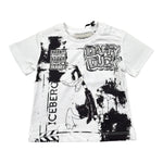 Iceberg T-Shirt Girocollo Tinta Unita con Stampe In Contrasto per Neonato TSICE5123BXX BIANCO ICEBERG 