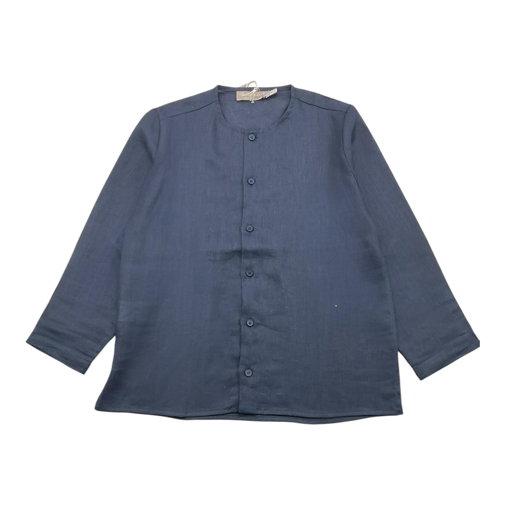 La Stupenderia Camicia Tinta Unita con Manica Lunga per Bambino TCCM75 BLU LA STUPENDERIA 