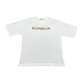 Dondup T-Shirt Tinta Unita con Stampa per Bambino DMTS034X BIANCO DONDUP 