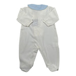 La Stupenderia Tutina Tinta Unita con Stampa per Neonata TBTT67 PANNA/AZZURRO LA STUPENDERIA 
