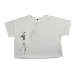 Manila Grace T-Shirt Girocollo Tinta Unita con Stampa per Bambina MG2616 PANNA MANILA GRACE 