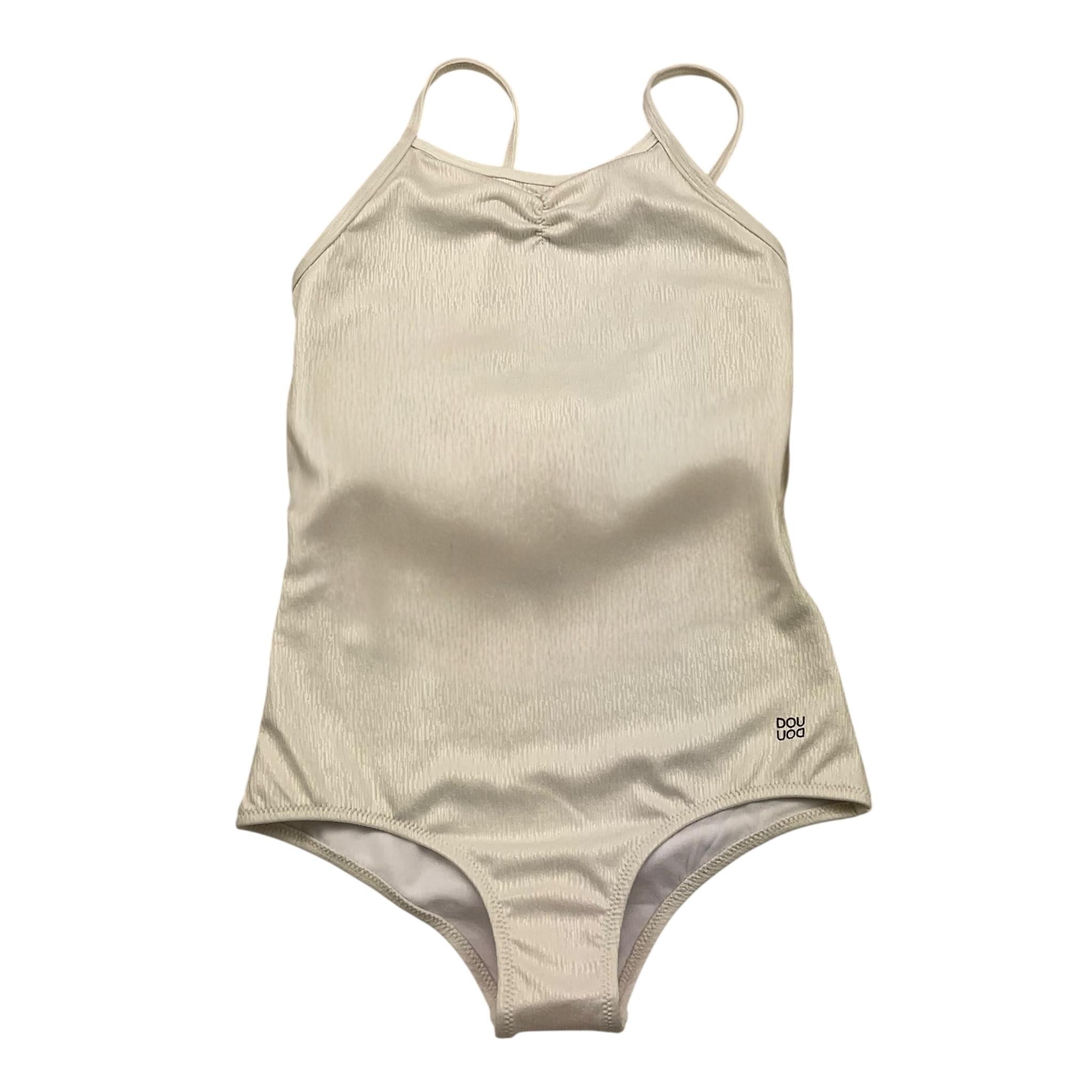 Dou Dou Costume Intero Tinta Unita con Fiocco Retro per Bambina DWCA19 PANNA DOU DOU 