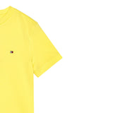 Tommy Hilfiger T-Shirt Girocollo Tinta Unita con Logo per Bambino KB0KB06879X GIALLO TOMMY HILFIGER 