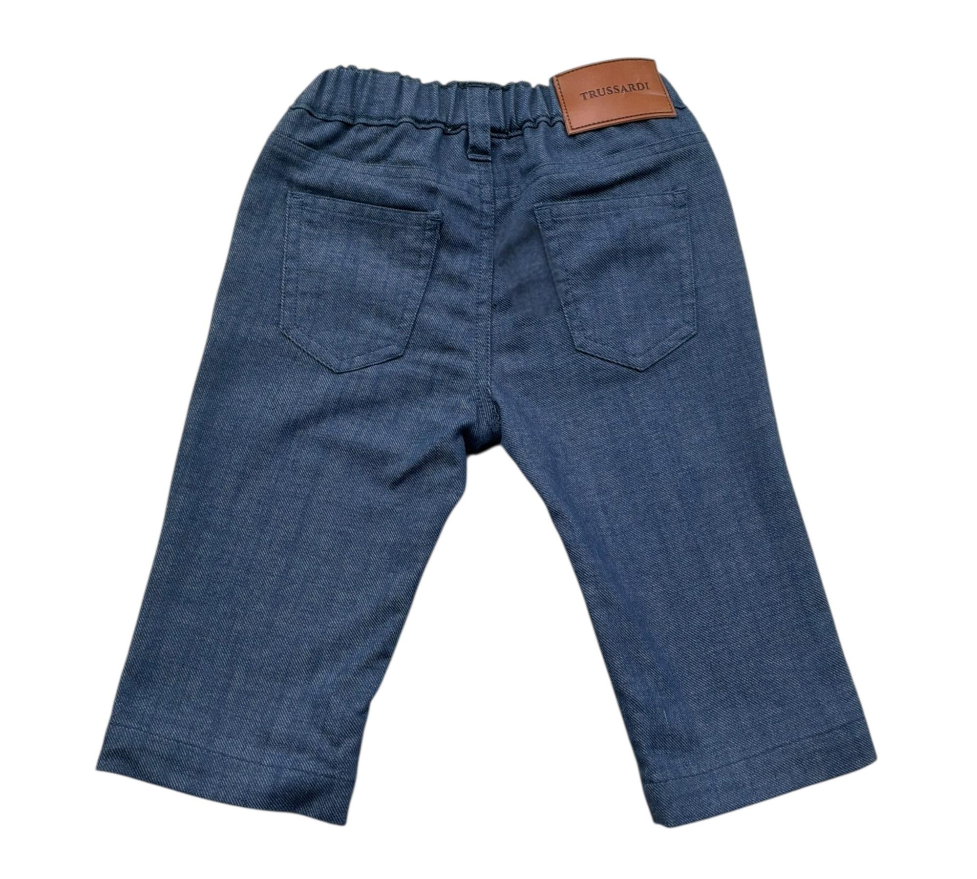 Trussardi Jeans Tinta Unita con Elastico In Vita per Neonato TIP26076JE BLU TRUSSARDI 