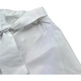Le Bebe Pantalone Tinta Unita Modello Palazzo con Elastico In Vita per Neonata LBG6358 BIANCO LE BEBE 