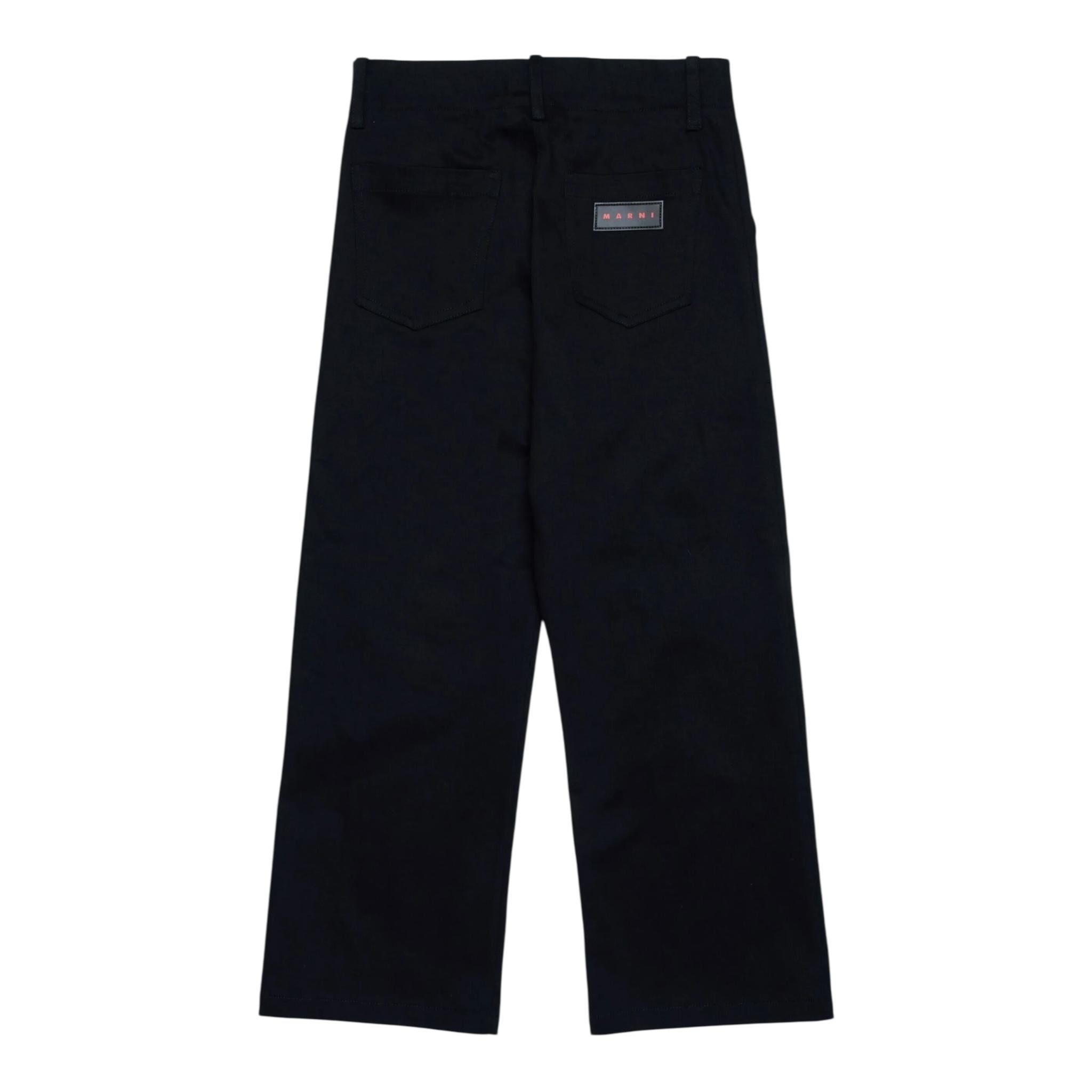 MARNI pantalone tinta unita con girovita regolabile Nero per Bambino M01217 NERO MARNI 