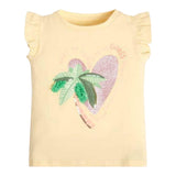 Guess T-Shirt Tinta Unita Girocollo con Stampa per Neonata K3GI11K6YW1 GIALLO GUESS 