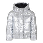 KARL LAGERFELD giubbino tinta unita con cappuccio Argento per Bambina Z30233 ARGENTO KARL LAGERFELD 