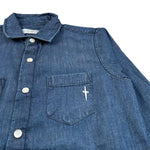 Cesare Paciotti Camicia Manica Lunga tinta unita con Taschino Blu per Bambino CMP0326J BLU CESARE PACIOTTI 