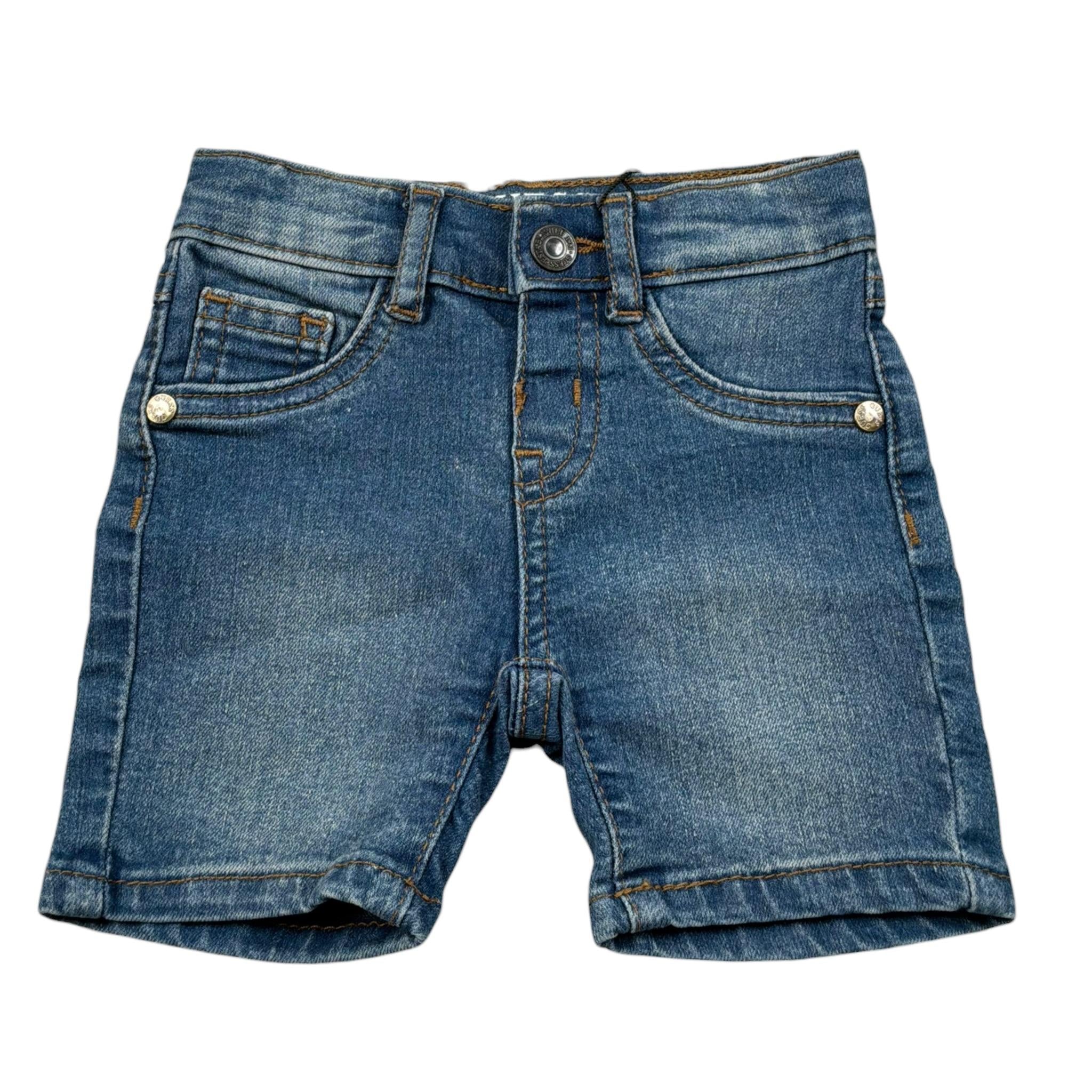 Guess Bermuda In Denim Tinta Unita per Neonato N0BD00D4H20 BLU GUESS 