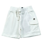 Please Bermuda Tinta Unita con Elastico In Vita per Neonato RE62042B71 BIANCO PLEASE 