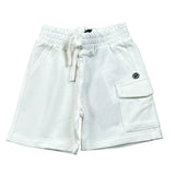 Please Bermuda Tinta Unita con Elastico In Vita per Neonato RE62042B71 BIANCO PLEASE 