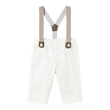 Mayoral Pantalone tinta unita con Bretelle Bianco per Neonato 1561X BIANCO MAYORAL 